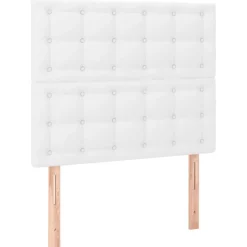 Hot vidaXL Sänggavel 80x5x118/128 cm konstläder Vit