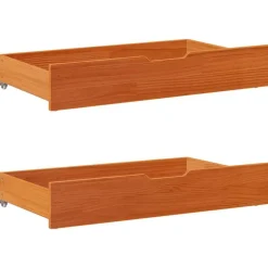 vidaXL Sänglådor 2 st vaxbrun 95x55x17 cm massiv furu