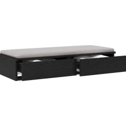 Sale vidaXL Sänglådor 100 x 36,5 x 16,5 cm Konstruerat trä Svart ek