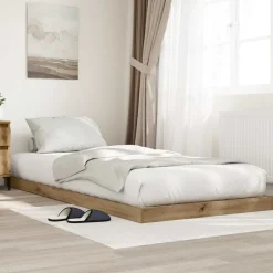 vidaXL Sängram Artisan Ek 75 x 190 cm Konstruerat trä