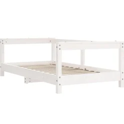 Discount vidaXL Sängram för barnsäng 70x140 cm massiv furu Vit