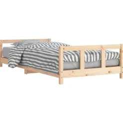 Outlet vidaXL Sängram för barnsäng 90x200 cm massiv furu Naturfärg