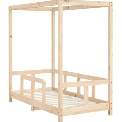 Sale vidaXL Sängram för barnsäng 70x140 cm massiv furu Naturfärg