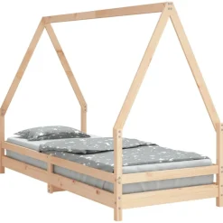 vidaXL Sängram för barnsäng 80x200 cm massiv furu