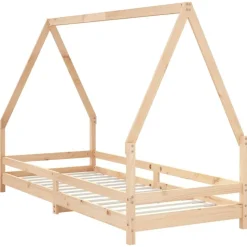 vidaXL Sängram för barnsäng 80x200 cm massiv furu
