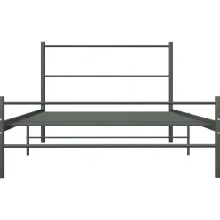 vidaXL Sängram grå metall 90x200 cm