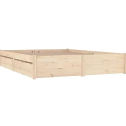 vidaXL Sängram med lådor 140x190 cm Naturfärg
