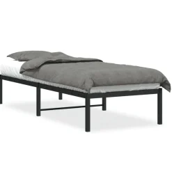 Online vidaXL Sängram metall 75x190 cm Svart