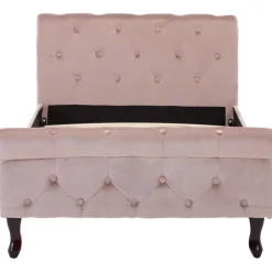 New vidaXL Sängram sammet 90x200 cm Rosa