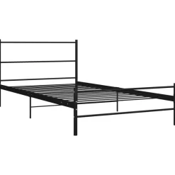 Online vidaXL Sängram utan madrass metall 90x200 cm Svart