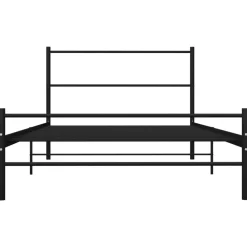 Online vidaXL Sängram utan madrass metall 90x200 cm Svart