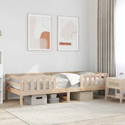 vidaXL Sängram utan madrass 100x200 cm massiv furu