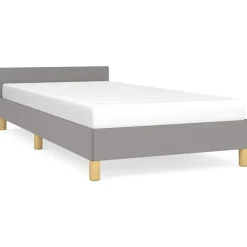 Clearance vidaXL Sängram utan madrass 80x200 cm tyg Ljusgrå