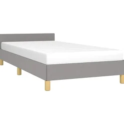 Clearance vidaXL Sängram utan madrass 80x200 cm tyg Ljusgrå