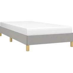 vidaXL Sängram utan madrass ljusgrå 80x200 cm tyg