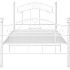 Outlet vidaXL Sängram utan madrass metall 90x200 cm Vit