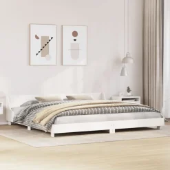 Outlet vidaXL Sängram utan madrass 180x200 cm massiv furu Vit
