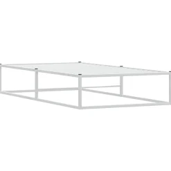 Discount vidaXL Sängram utan madrass 90x200 cm metall Vit