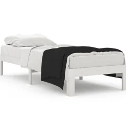 Sale vidaXL Sängram massivt trä 75x190 cm Vit
