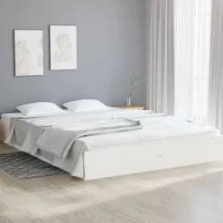 Sale vidaXL Sängram massivt trä 200x200 cm Vit