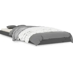 Hot vidaXL Sängram 75x190 cm massiv furu Grå