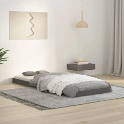 Hot vidaXL Sängram 75x190 cm massiv furu Grå