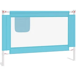 vidaXL Sängskena för barn blå 100x25 cm tyg