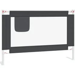 vidaXL Sängskena för barn mörkgrå 100x25 cm tyg