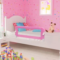 Discount vidaXL Sängskena för barn 120x42 cm polyester Rosa