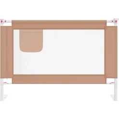 vidaXL Sängskena för barn taupe 100x25 cm tyg