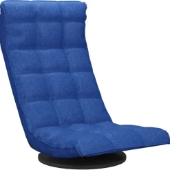 Best vidaXL Snurrbar golvstol tyg Blå