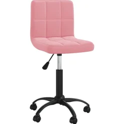 Outlet vidaXL Snurrbar kontorsstol sammet Rosa