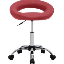 New vidaXL Snurrbar stol konstläder Vinröd