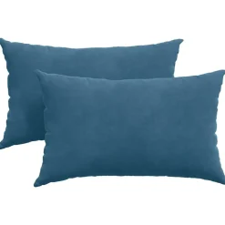 vidaXL Sofakuddar 2 pcs Blå 50 x 30 cm Kordread tyg