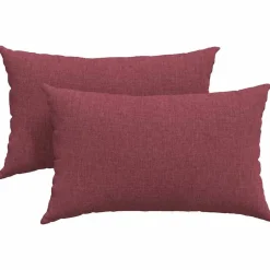New vidaXL Sofakuddar 2 pcs 50 x 30 cm tyg Vinröd