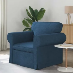 vidaXL Soffa 95 x 82 x 80 cm tyg Blå