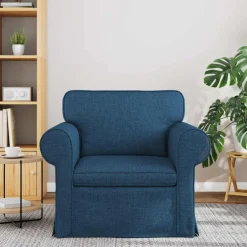 vidaXL Soffa 95 x 82 x 80 cm tyg Blå