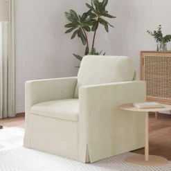 vidaXL Soffa Kräm 78 x 78 x 80 cm Sammet