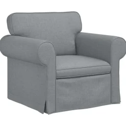 vidaXL Soffa Ljusgrå 95 x 82 x 80 cm tyg