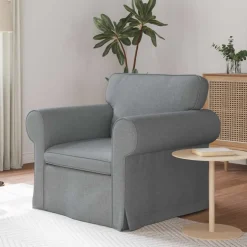 vidaXL Soffa Ljusgrå 95 x 82 x 80 cm tyg