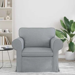 vidaXL Soffa Ljusgrå 95 x 82 x 80 cm tyg