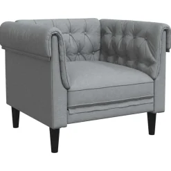 vidaXL Soffa Ljusgrå 78,5 x 74,5 x 74,5 cm Polyester