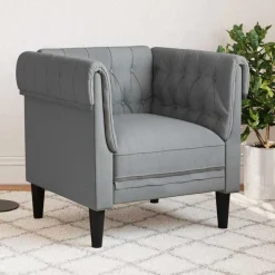 vidaXL Soffa Ljusgrå 78,5 x 74,5 x 74,5 cm Polyester
