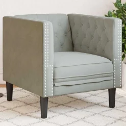 vidaXL Soffa Ljusgrå 74,5 x 71 x 70,5 cm Sammet