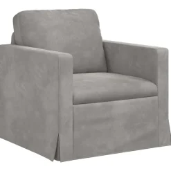 vidaXL Soffa Ljusgrå 78 x 78 x 80 cm Sammet