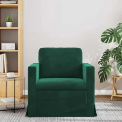 vidaXL Soffa 78 x 78 x 80 cm Sammet Mörkgrön