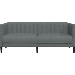 Outlet vidaXL Soffa 2-sits tyg Mörkgrå
