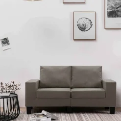 vidaXL Soffa Taupe 2-sitsiga tyg
