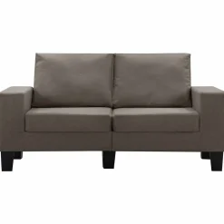 vidaXL Soffa Taupe 2-sitsiga tyg