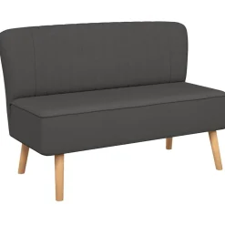 vidaXL Soffa tyg 117x55,5x77 cm mörkgrå